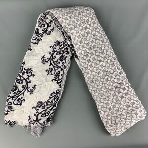 GALLIENI White Black Modal Print Scarf